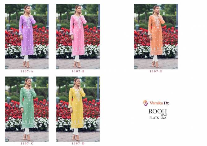 Rooh 2 Fancy Ethnic Wear Rayon Designer Kurtis With Bottom Collection